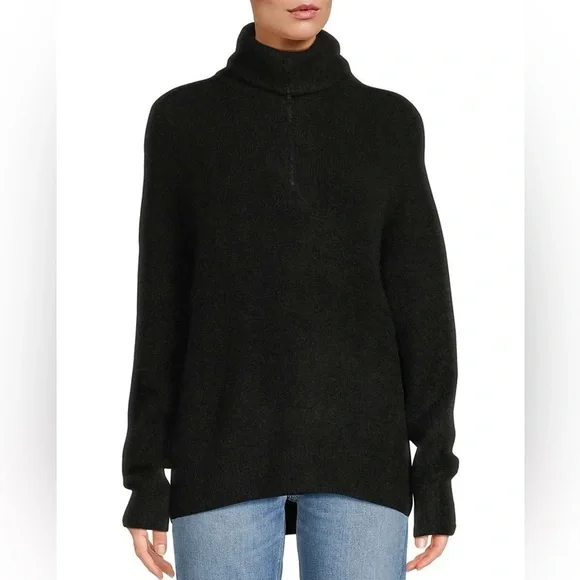 Vince Women's Alpaca Blend Quarter Zip Pullover - Picture 1 of 9